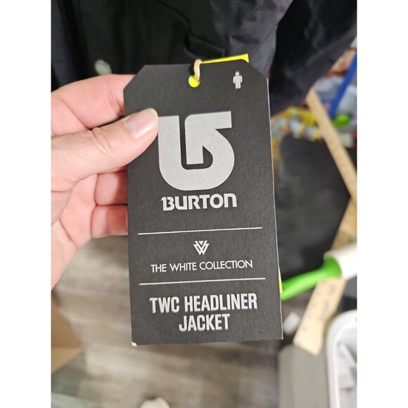 Burton The White Collection Men Ski Snowboard Jacket DryRide Medium Snow New - Picture 3 of 12